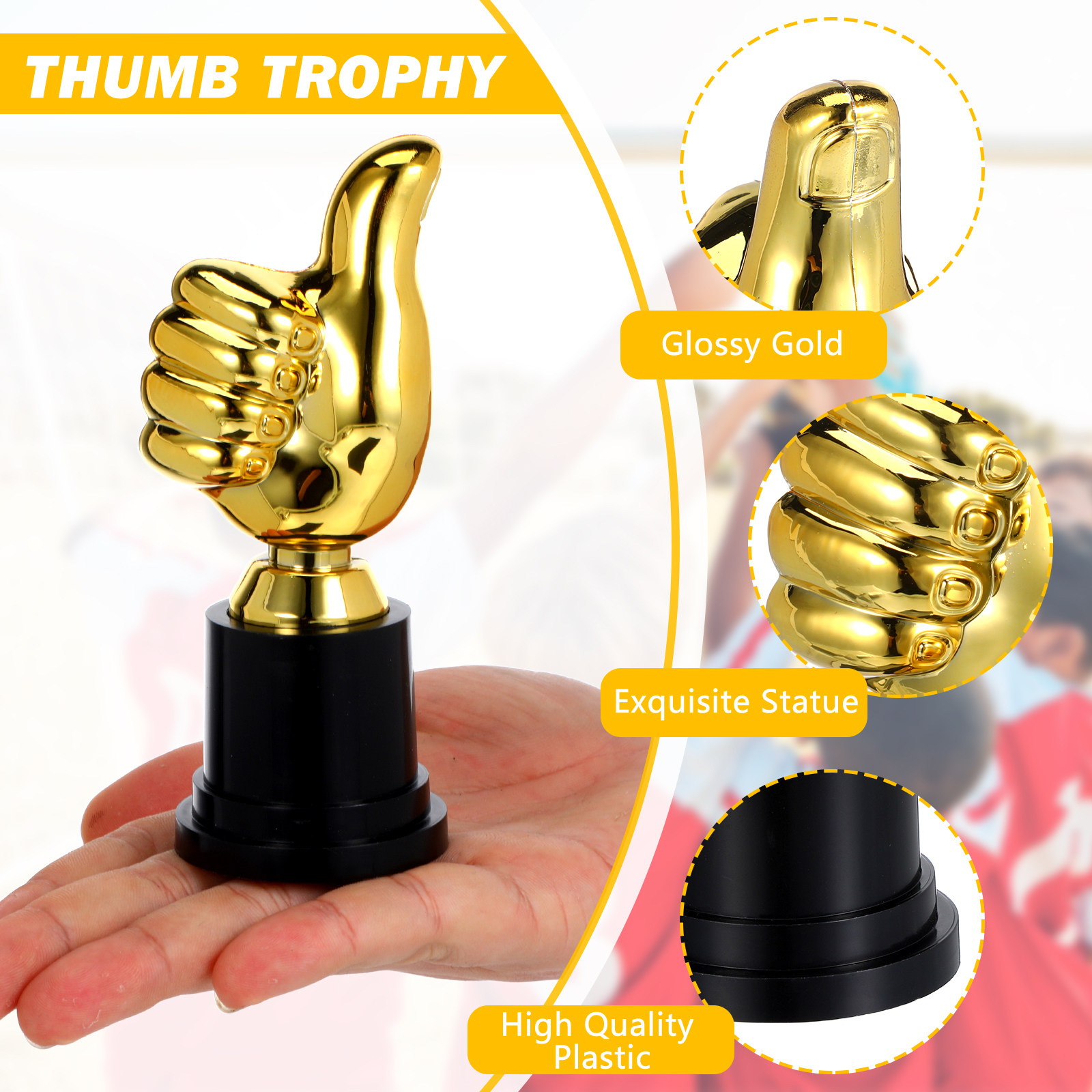 6pcs Thumb-Shaped Award Trophy - đánh giá và giá Kids Education Motivation