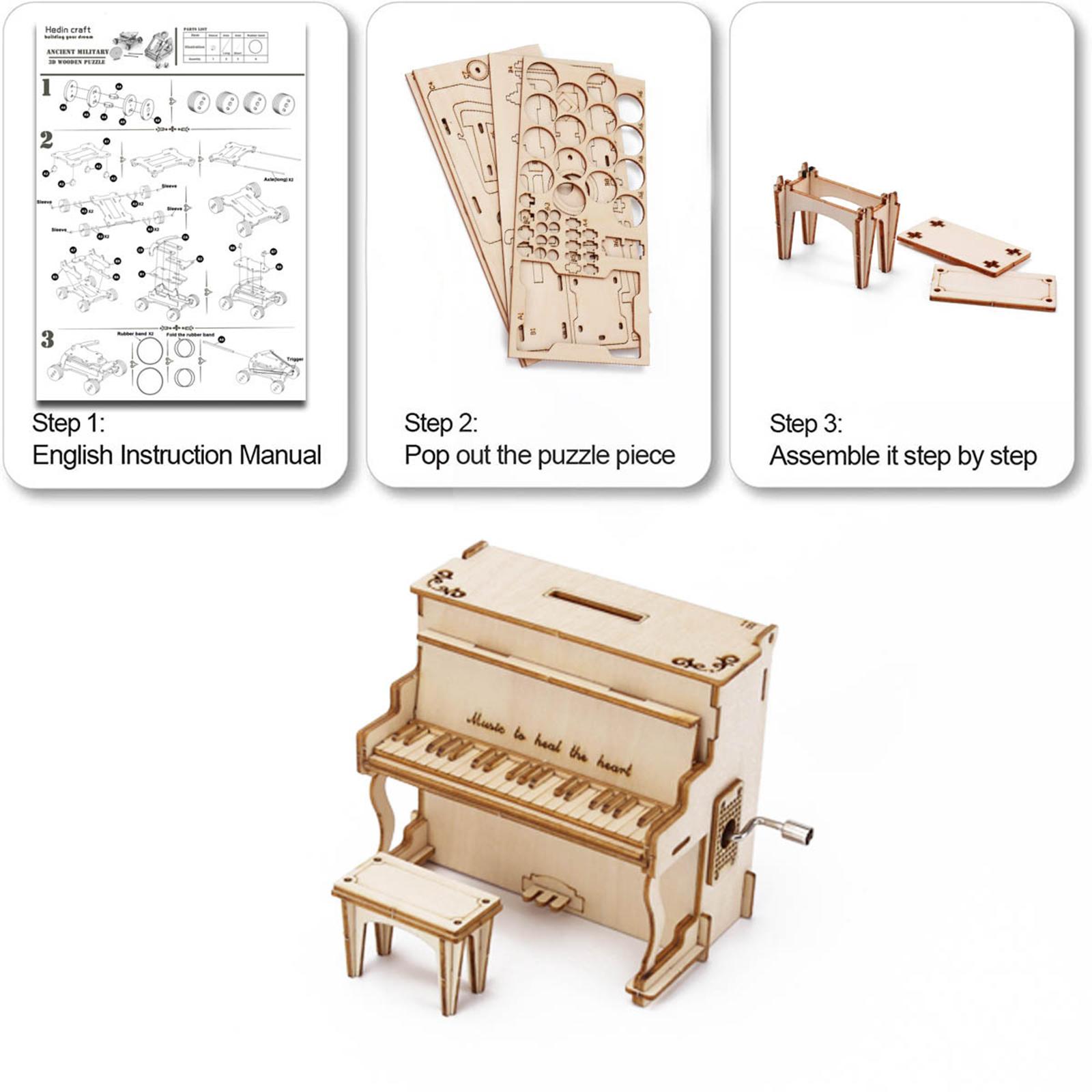 DIY Wooden Piano Music Box Puz - đánh giá và giá Kids Education Rhymes