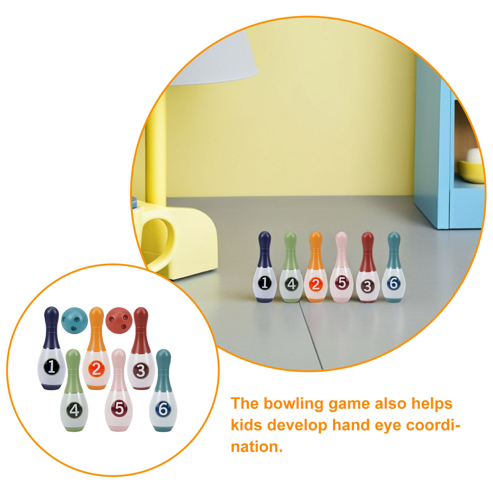 1Set Bowling Indoor Kids Sport - đánh giá và giá Kids Education Number